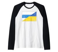 Drapeau Russe Anti-Guerre ukrainien - Filet de Drapeau de l'Ukraine Manche Raglan