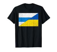 Drapeau Russe Anti-Guerre ukrainien - Filet de Drapeau de l'Ukraine T-Shirt