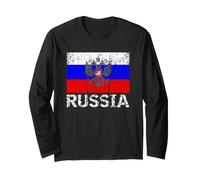 Drapeau Russe Vieilli Patriotique pour Hommes, Femmes, Enfants Russie Manche Longue