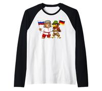 Drapeau Russie Allemagne Racines Russes Héritage Allemand Manche Raglan