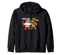Drapeau Russie Allemagne Racines Russes Héritage Allemand Sweat à Capuche