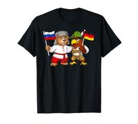 Drapeau Russie Allemagne Racines Russes Héritage Allemand T-Shirt