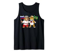 Drapeau Russie Brésil Racines Russes Fier héritage brésilien Débardeur
