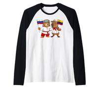 Drapeau Russie Colombie Racines Russes Fier colombien Manche Raglan