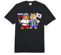 Drapeau Russie Corée du Sud Racines Russes Fier coréen Comfort Colors Adult Heavyweight T-Shirt