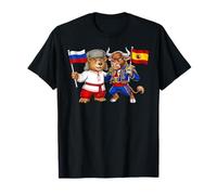 Drapeau Russie Espagne Racines Russes Fier héritage Espagnol T-Shirt