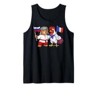 Drapeau Russie France Racines Russes Héritage français Débardeur