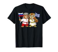 Drapeau Russie Grèce Racines Russes Fier héritage Grec T-Shirt