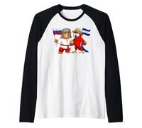 Drapeau Russie Honduras Racines Russes Fier hondurien Manche Raglan