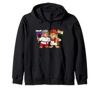 Drapeau Russie Inde Racines Russes Fier héritage Indien Fier Sweat à Capuche