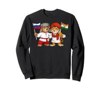 Drapeau Russie Inde Racines Russes Fier héritage Indien Fier Sweatshirt