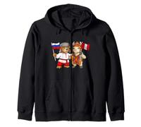 Drapeau Russie Pérou Racines Russes Fier héritage péruvien Sweat à Capuche