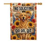 Drapeau rustique fantaisie pour maison de chien, feuilles de tournesol jaune automne double face en toile de jute pour extérieur, cour, pelouse, terrasse, porte, entrée, 71,1 x 101,6 cm