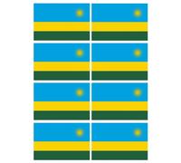 Drapeau Rwanda (8 Fois 9.5x6.3cm) - Sticker/Autocollant