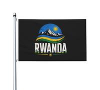 Drapeau Rwanda extérieur drapeaux | pelouse drapeaux Durable Bannière pour Maison fête d'anniversaire Balcon