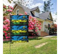 Drapeau rwandais aigle double face 28 x 40 pouces, décoration extérieure pour jardin