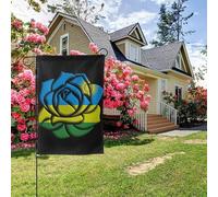 Drapeau rwandais rose double face 28 x 40 pouces, décoration extérieure pour jardin