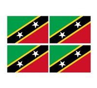 Drapeau Saint-Christophe-et-Niévès (4 fois 9.5x6.3cm) - Sticker/autocollant G