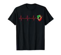 Drapeau Saint Kitts et Nevis Heartbeat ECG Patriotic National T-Shirt