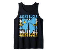 Drapeau Saint Lucia Fierté Sainte Lucie Coquette Nœud Débardeur