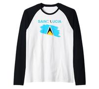 Drapeau Sainte Lucie Manche Raglan