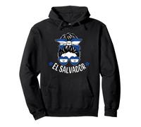 Drapeau salvadorien Fille salvadorienne hispanique Sweat à Capuche