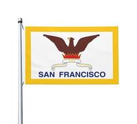 Drapeau San Francisco Double Face Bannière De Cour Suspendre Drapeau Décoratif Pour Maison Extérieure Bureaux 3X5 Ft