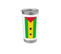 Drapeau Sao Tomé et Principe Gobelet isotherme en acier inoxydable double paroi