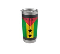 Drapeau Sao Tomé et Principe Gobelet isotherme en acier inoxydable double paroi