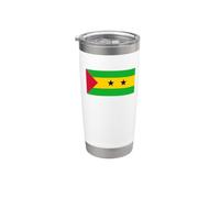 Drapeau Sao Tomé et Principe Gobelet isotherme en acier inoxydable double paroi