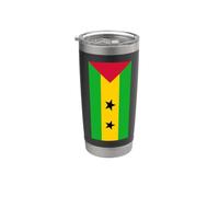 Drapeau Sao Tomé et Principe Gobelet isotherme en acier inoxydable double paroi