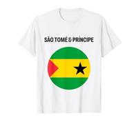 Drapeau Sao Tomé et Principe Moderne T-Shirt Graphique avec Valeur