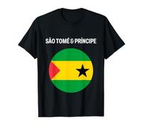 Drapeau Sao Tomé et Principe Moderne T-Shirt Graphique avec Valeur