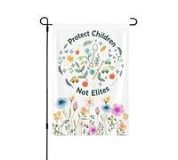 Drapeau sarcastique « Protect Children » (Élites) 30 x 45 cm, bannière double face sans mât