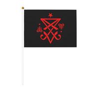 Drapeau satanique double face à l'effigie du sceau occulte de Lucifer, 14