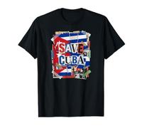 Drapeau Save Cuba pour Hommes et Femmes T-Shirt Graphique avec Valeur