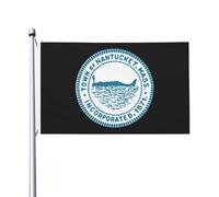 Drapeau Sceau De La Ville Et Du Comté De Nantucket, Massachusetts Couleur Vive Garden Flag Décoratifs Bannière Pour L'Extérieur Patio Événements Sportifs 3X5Ft