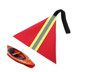 Drapeau Sécurité Kayak Monture d'Alerte Canoë Réfléchissante Anti-Déchirure | Drapeaux de Sûreté Réfléchissants Haute Visibilité Pour le remorquage, sports extérieurs, maritime, bateau, et