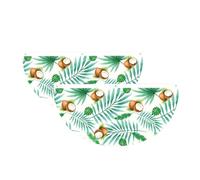 Drapeau semi-circulaire léger imprimé cocotier d'été Bannière d'extérieur Décorations de fête