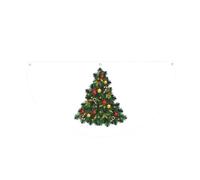 Drapeau semi-circulaire léger imprimé sapin de Noël Bannière extérieure Décorations de fête
