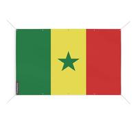 Drapeau Sénégal 10 Oeillets en Plusieurs Tailles (S) 70 x 105 cm