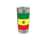 Drapeau sénégalais du Sénégal Gobelet isotherme en acier inoxydable double paroi
