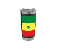 Drapeau sénégalais du Sénégal Gobelet isotherme en acier inoxydable double paroi