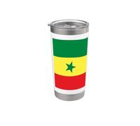 Drapeau sénégalais du Sénégal Gobelet isotherme en acier inoxydable double paroi