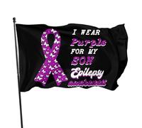 Drapeau Sensibilisation à l'épilepsie pour mon extérieur drapeaux