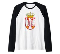 Drapeau Serbie Aigle Serbe Fier Yougoslavie Manche Raglan