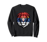Drapeau Serbie Couleurs Tête de Lion Serbe Sweatshirt