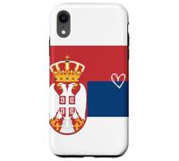 Drapeau Serbie Cœur Fier Patrimoine fête Nationale Coque pour iPhone XR