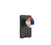 Drapeau Serbie Cœur Fier Patrimoine fête Nationale PopSockets PopWallet pour MagSafe