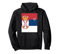 Drapeau Serbie Cœur Fier Patrimoine fête Nationale Sweat à Capuche